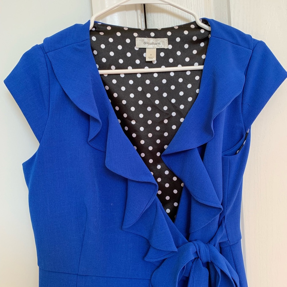 Blue wrap dress